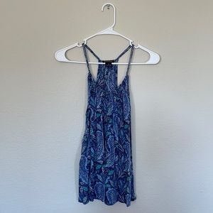 Lucky Brand Blue Paisley XS Top